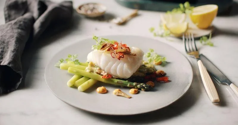 Premium hvitfisk anrettet på restaurantvis, spesialprodusert for Fiskeruta